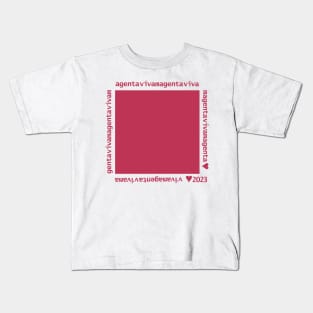 Viva Magenta Color of the Year 2023 Swatch Kids T-Shirt